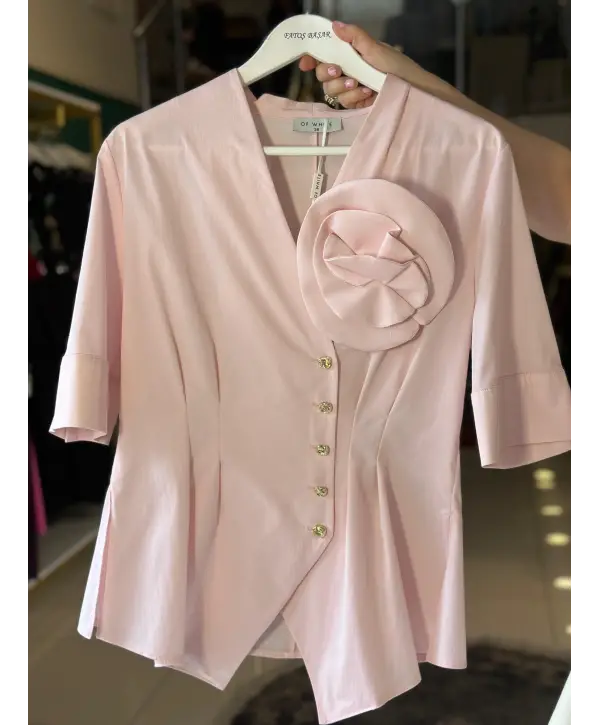 PUDRA GÜL DETAY GÖMLEK