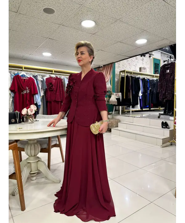 BORDO TAŞLI ETEK TAKIM