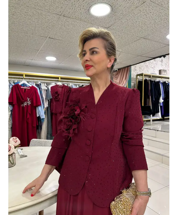 BORDO TAŞLI ETEK TAKIM