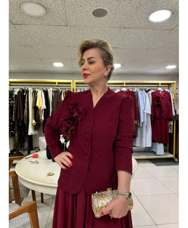 BORDO TAŞLI ETEK TAKIM