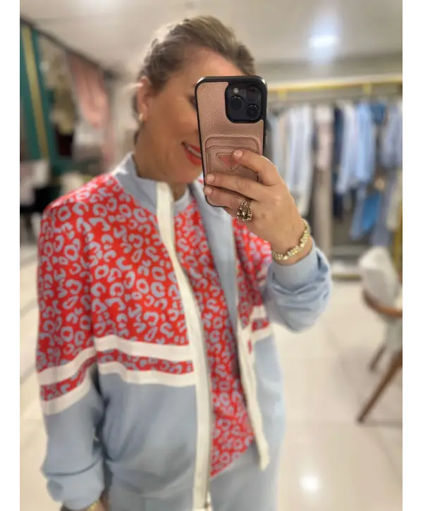 MAVİ TURUNCU DESENLİ ÜÇLÜ SET