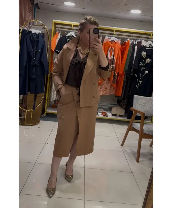 KARAMEL  RENK ETEKLİ TAKIM