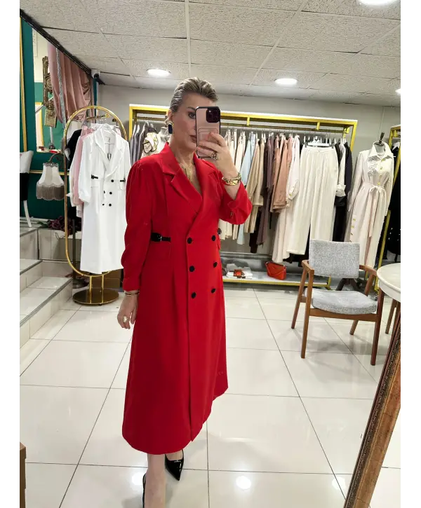 KIRMIZI CEKET ELBİSE