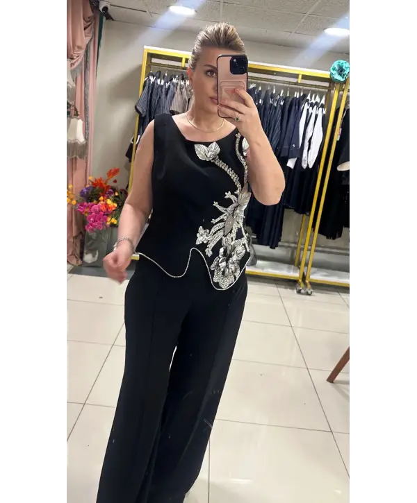 ABİYE TAŞ DETAYLI TULUM