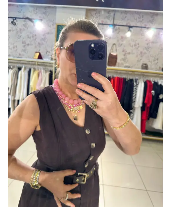 KAHVERENGİ SIRT DETAY TULUM