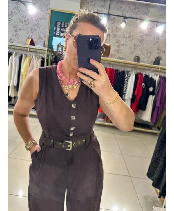 KAHVERENGİ SIRT DETAY TULUM