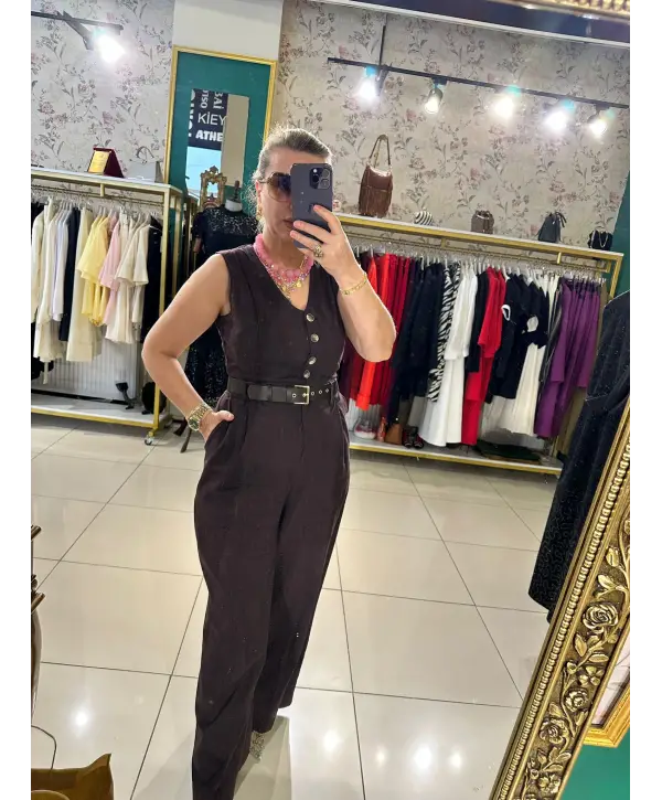 KAHVERENGİ SIRT DETAY TULUM