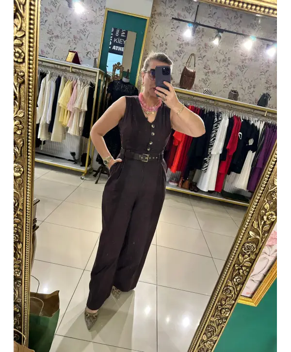 KAHVERENGİ SIRT DETAY TULUM