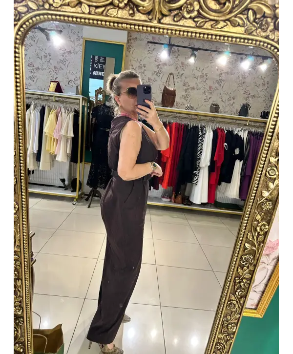 KAHVERENGİ SIRT DETAY TULUM