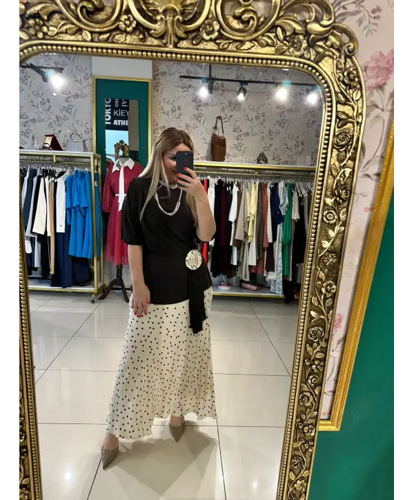 PUANTİYE ETEKLİ KAHVE 2Lİ SET