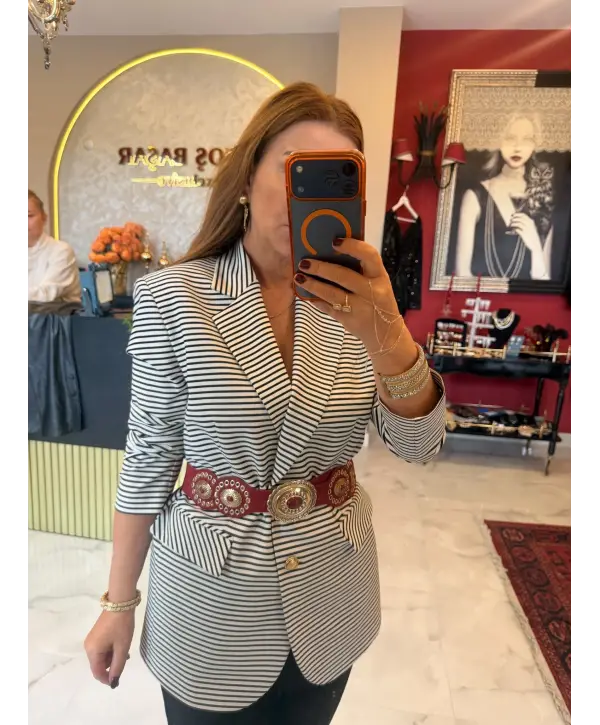 ÇİZGİLİ CEKET