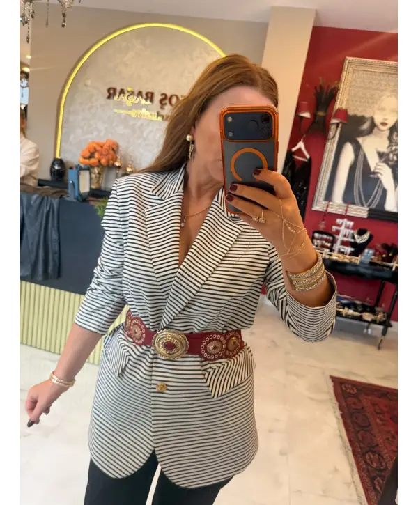 ÇİZGİLİ CEKET