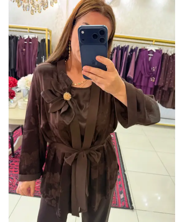 KAHVERENGİ ÜÇLÜ TAKIM