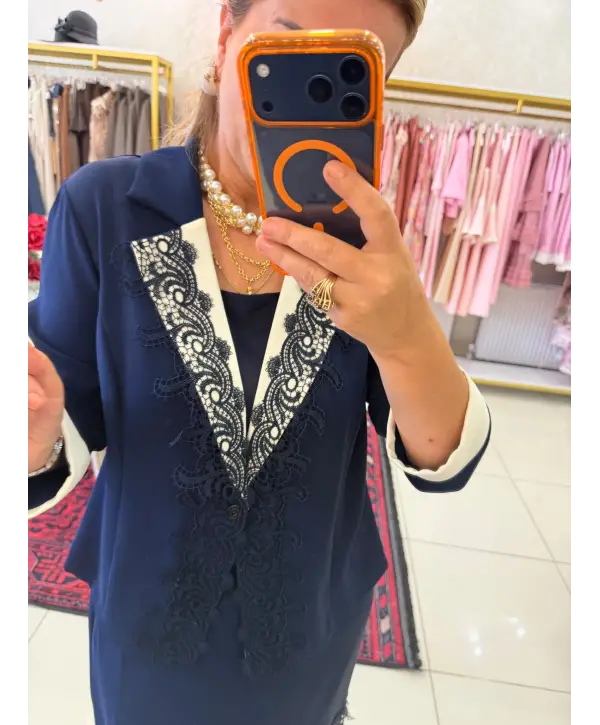 LACİVERT ETEKLİ TAKIM
