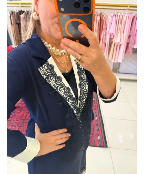 LACİVERT ETEKLİ TAKIM