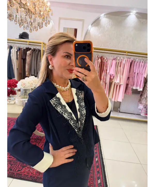 LACİVERT ETEKLİ TAKIM