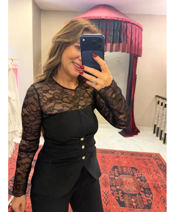 SİYAH DANTEL TAKIM