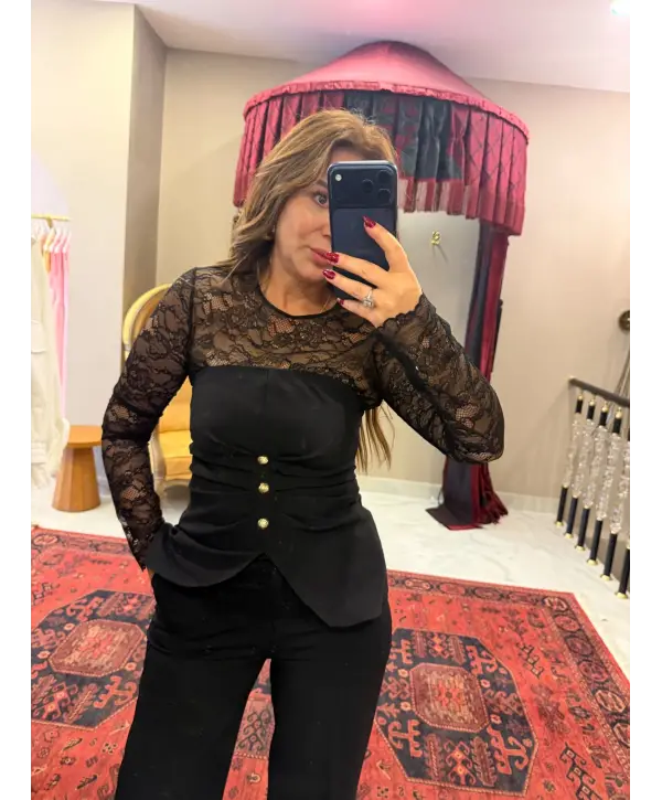 SİYAH DANTEL TAKIM