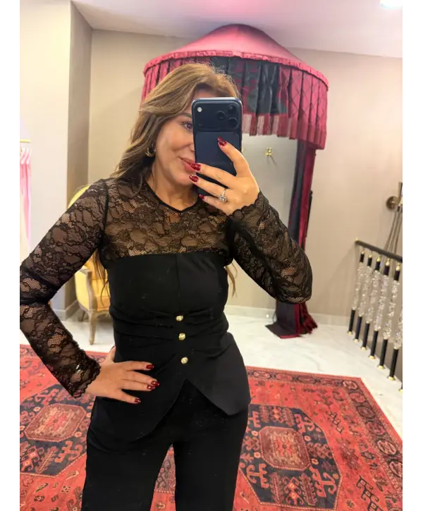 SİYAH DANTEL TAKIM