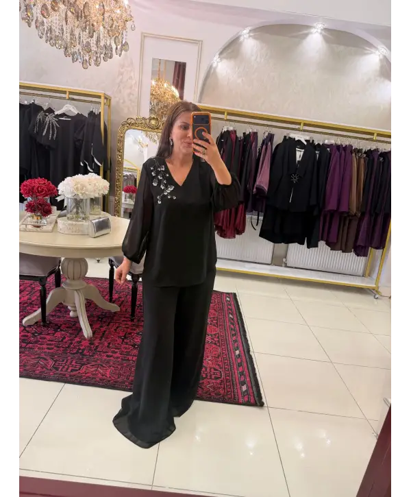 SİYAH TAŞLI TAKIM