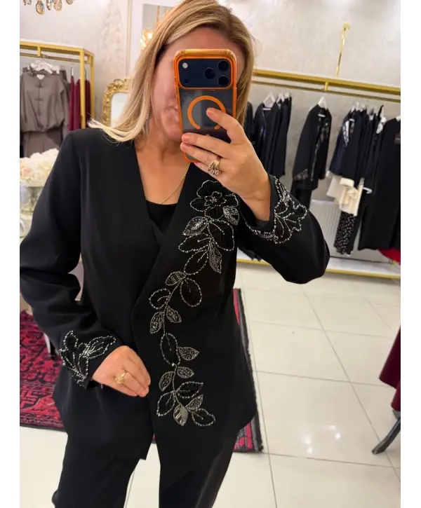 SİYAH ÜÇLÜ SET