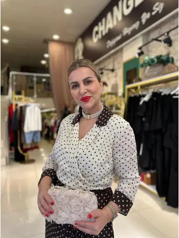 PUANTİYELİ ELBİSE KAHVERENGİ