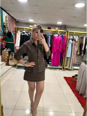 KAHVERENGİ ETEK TAKIM