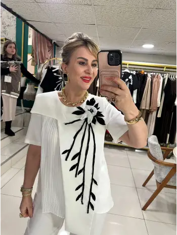 BEYAZ TAŞ İŞLEMELİ TAKIM