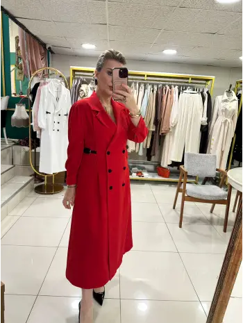 KIRMIZI CEKET ELBİSE