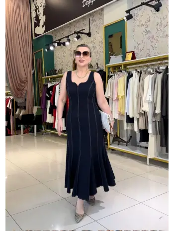LACİVERT ELBİSE
