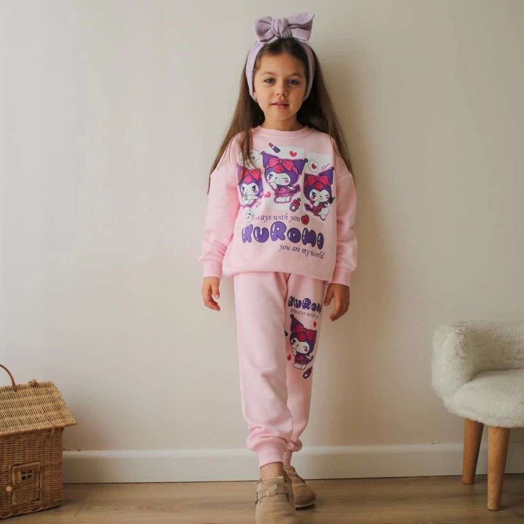 Açık Pembe Kuromi Eşofman Takım