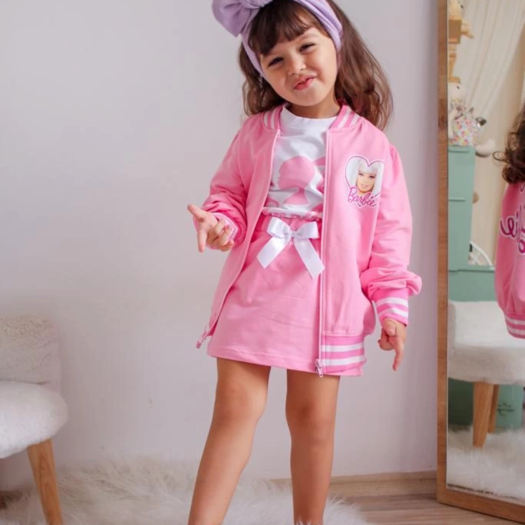 Açık Pembe Barbie 3lü Set