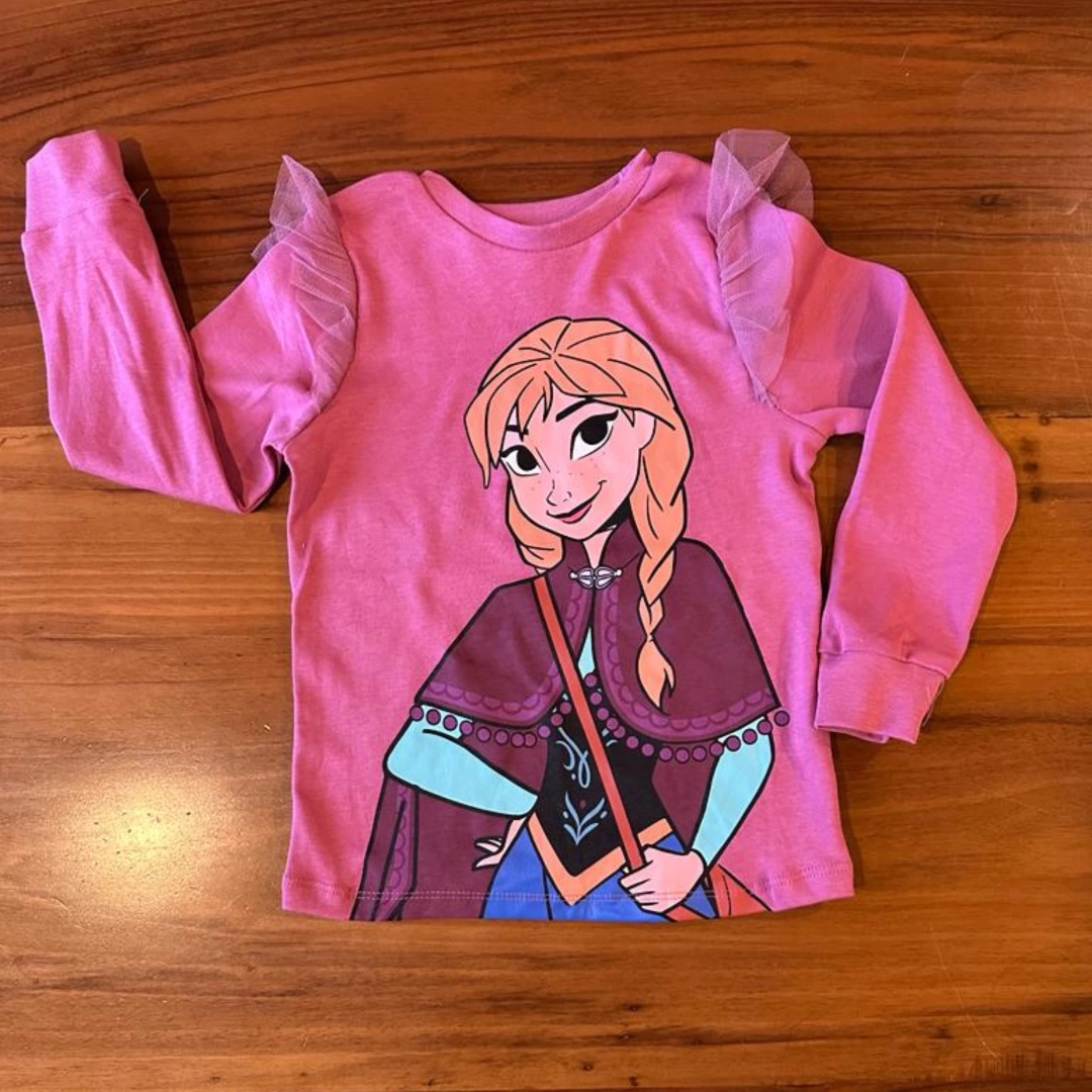 Frozen Anna Uzun Kollu T-Shirt