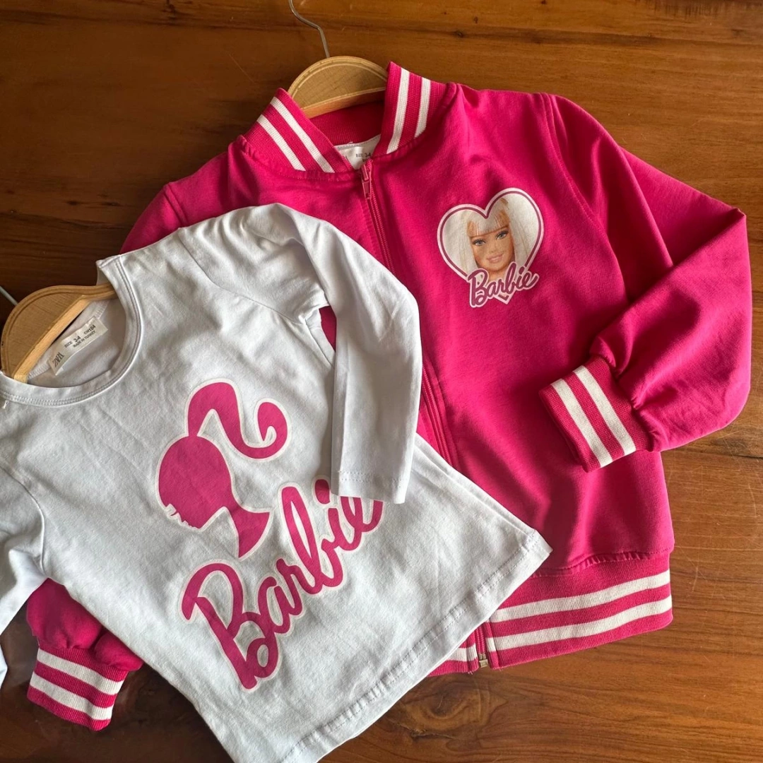 Fuşya Barbie 2li Ceket Takım