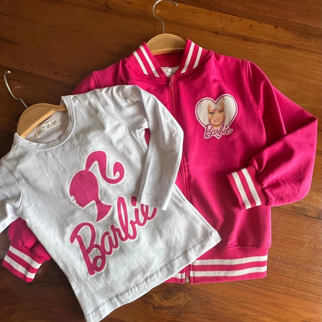 Fuşya Barbie 2li Ceket Takım