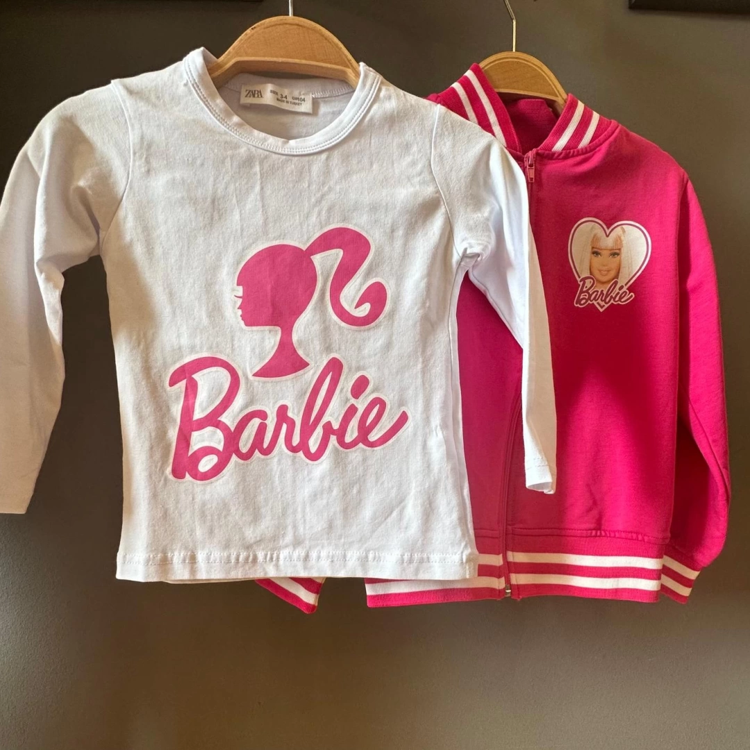 Fuşya Barbie 2li Ceket Takım