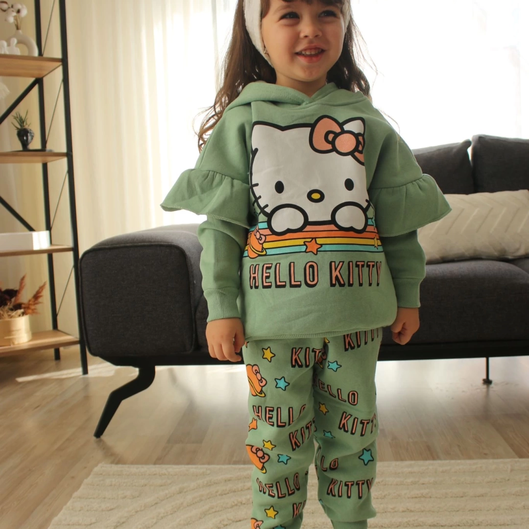 Hello Kitty Renkli Eşofman Takım