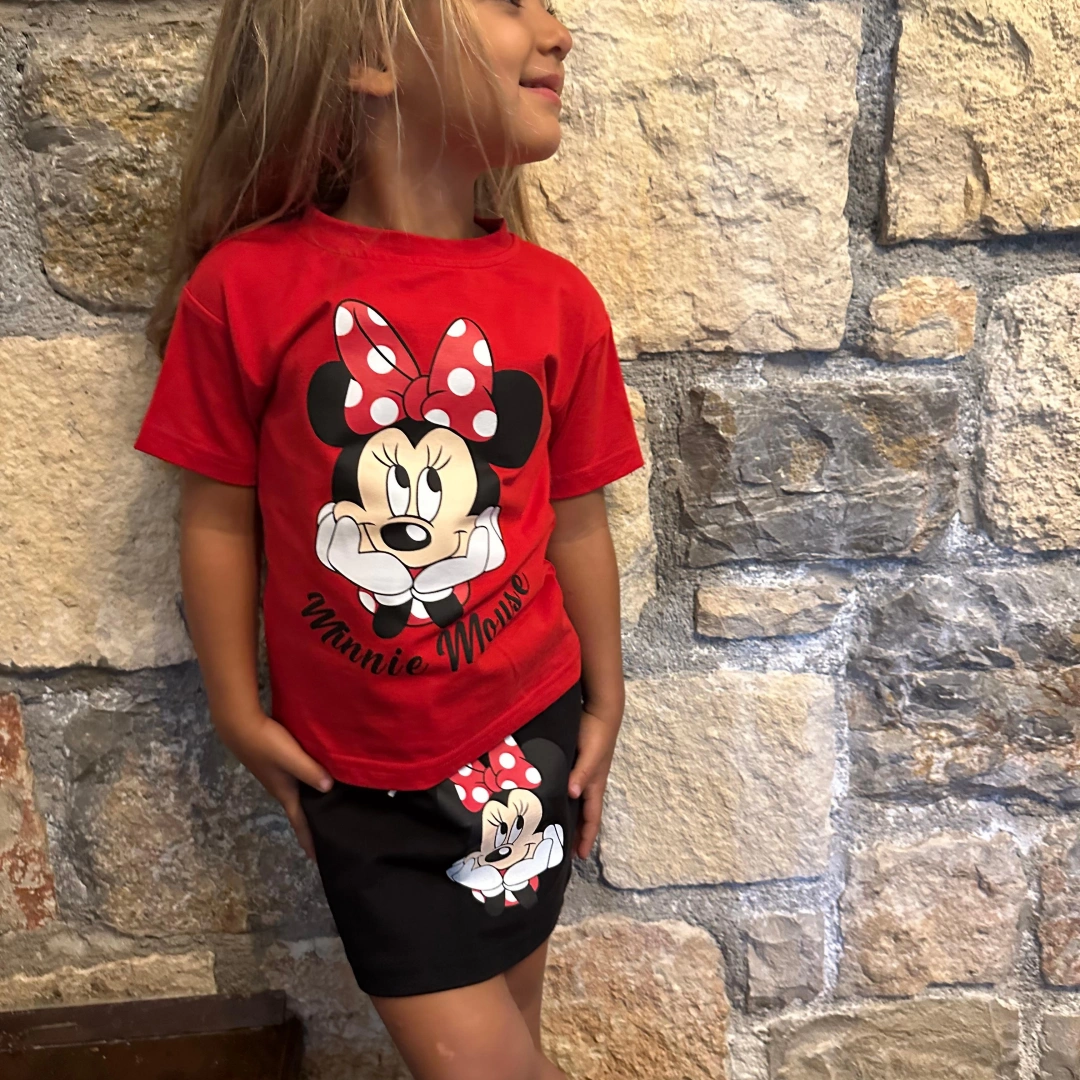 Kırmızı Minnie Etek Takım