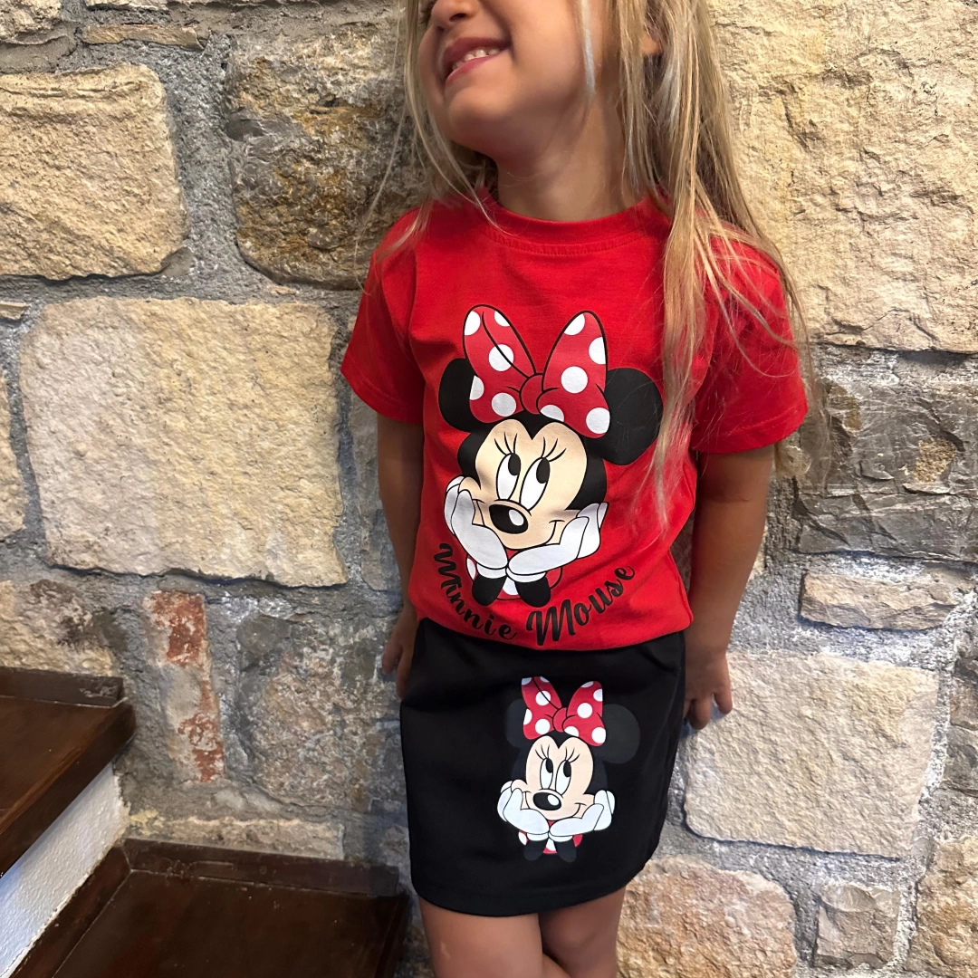Kırmızı Minnie Etek Takım