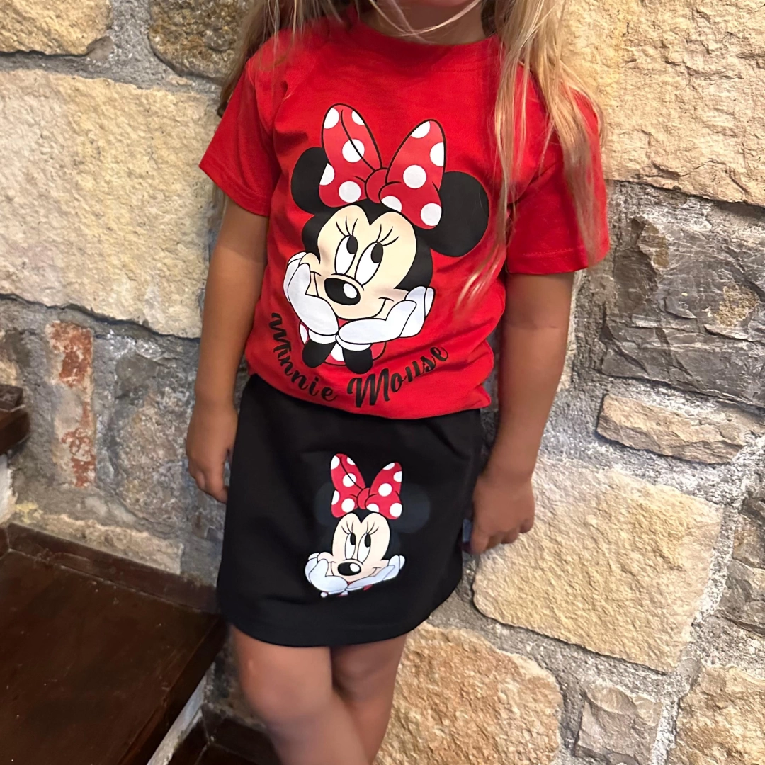 Kırmızı Minnie Etek Takım