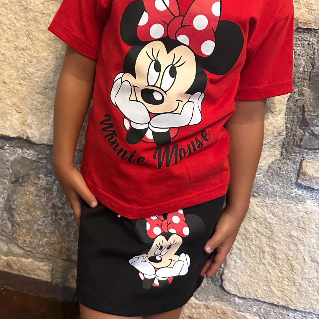 Kırmızı Minnie Etek Takım