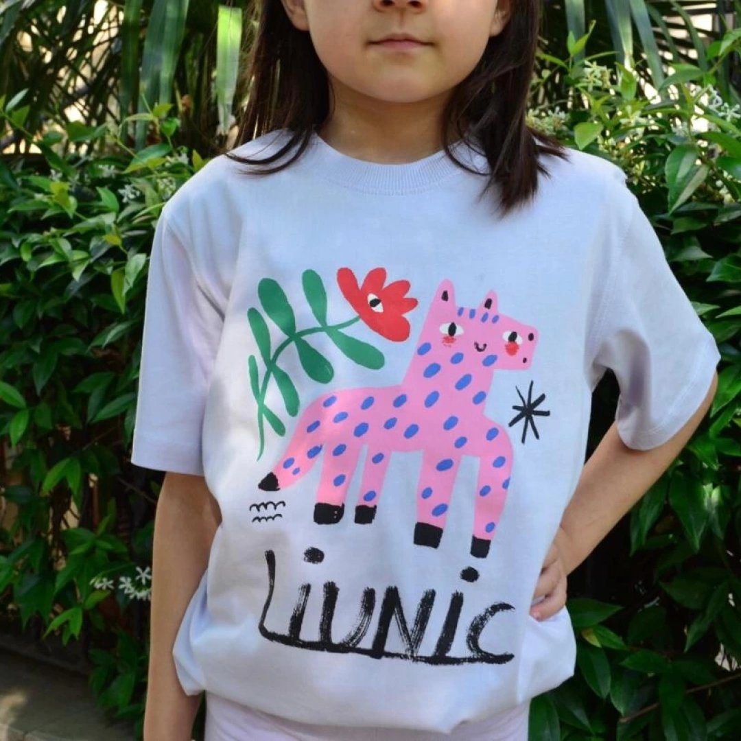 Lila Desenli T-Shirt