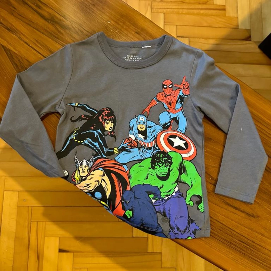 Marvel Nakışlı Uzun Kollu T-Shirt