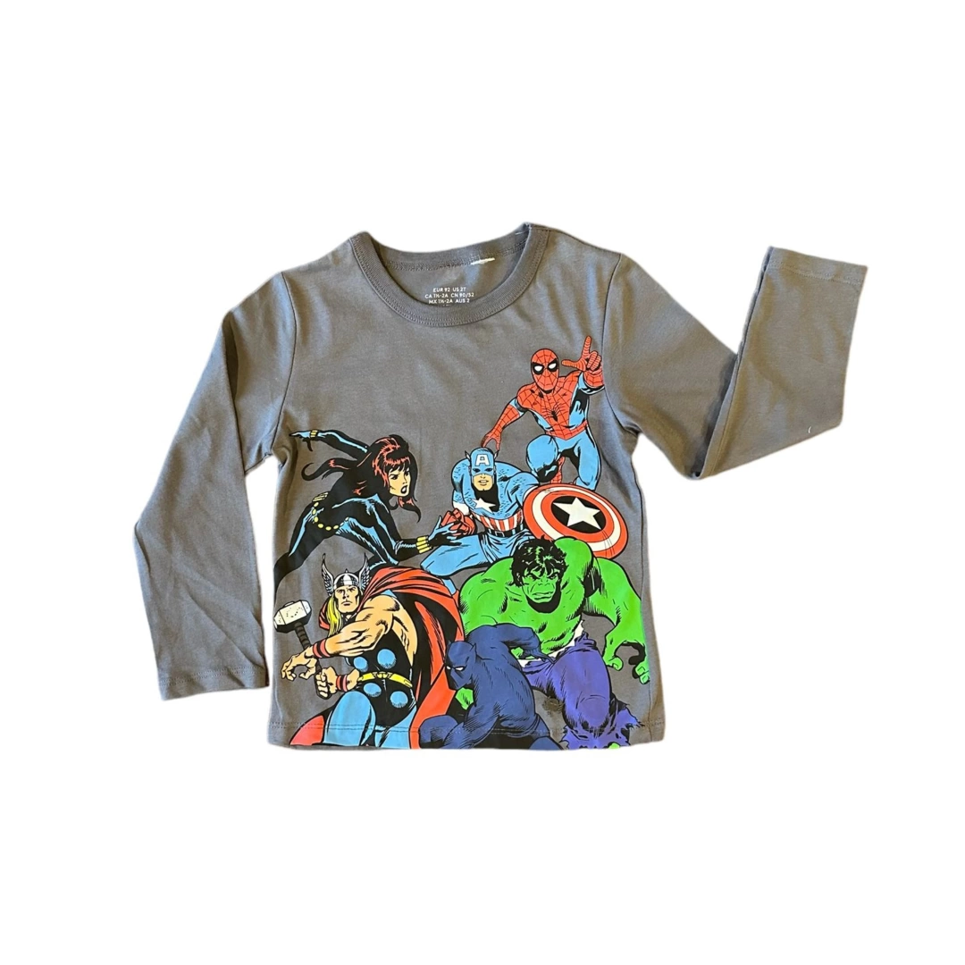 Marvel Nakışlı Uzun Kollu T-Shirt