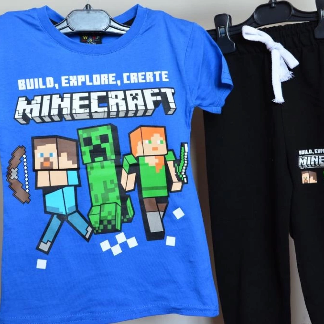 Minecraft Mavi Eşofman Takım