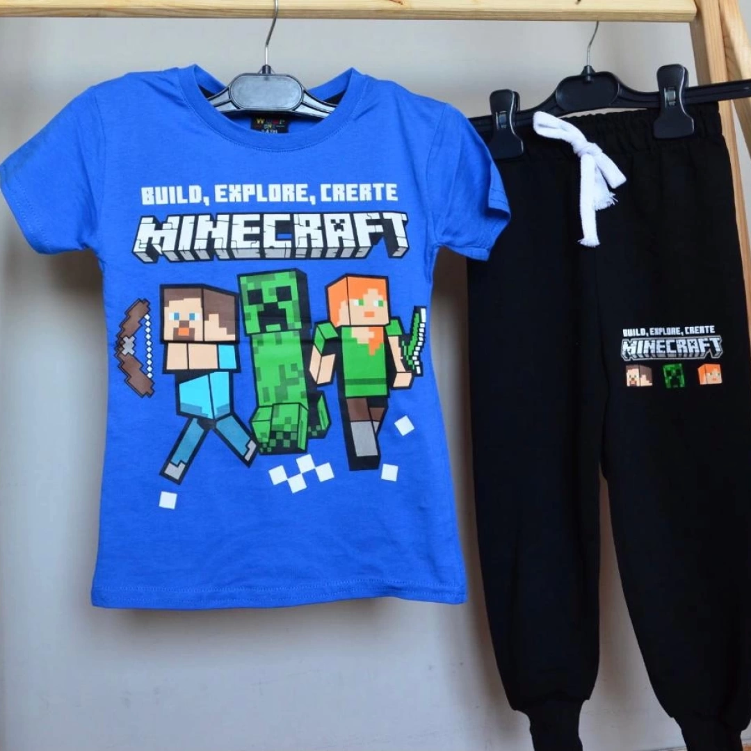 Minecraft Mavi Eşofman Takım