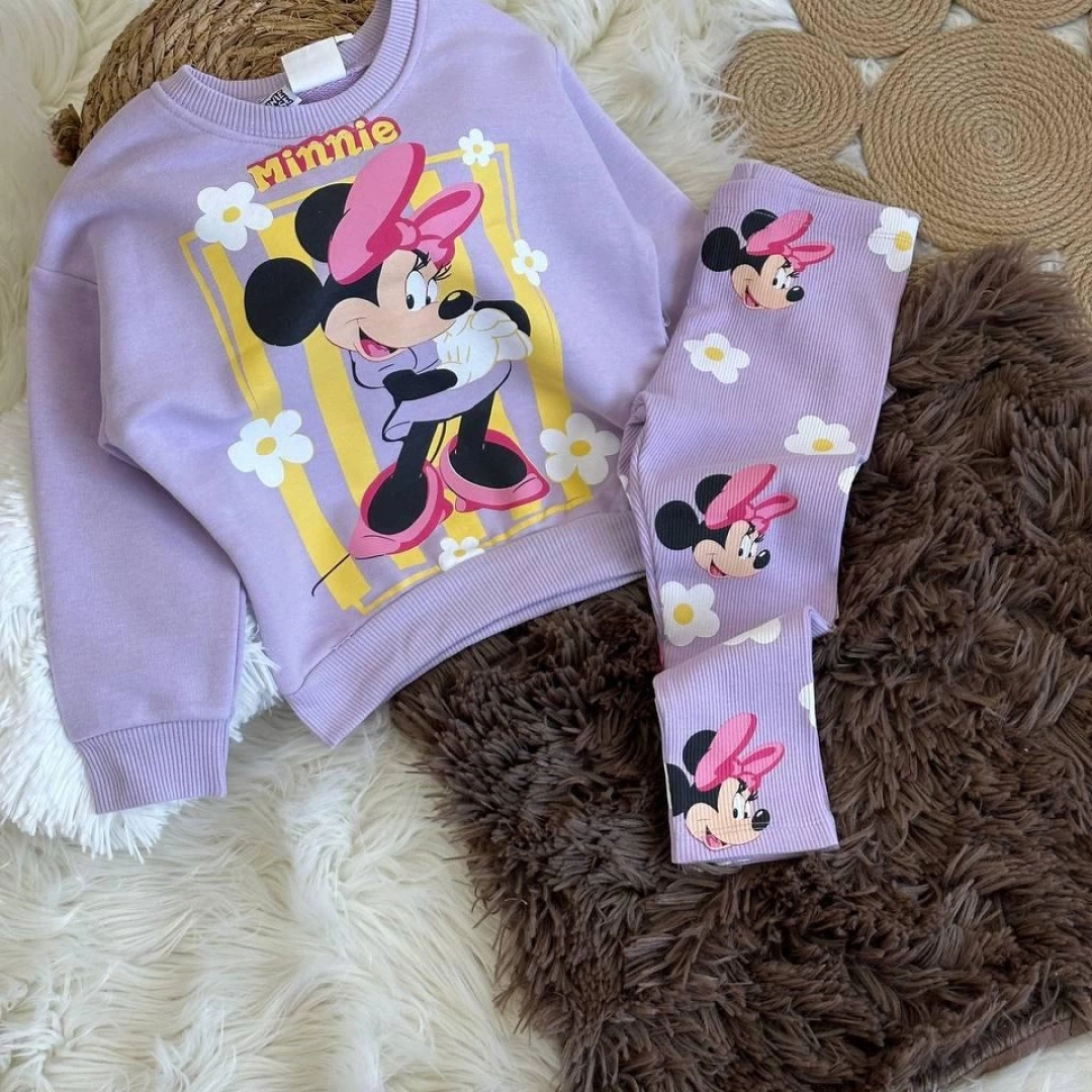 Papatyalı Minnie Tayt Takım