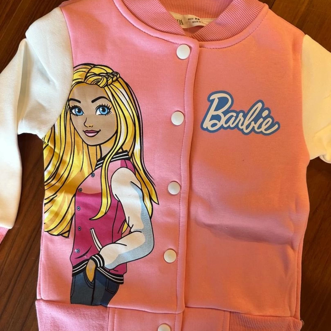 Pembe Barbie Girl 3lü Eşofman Takım