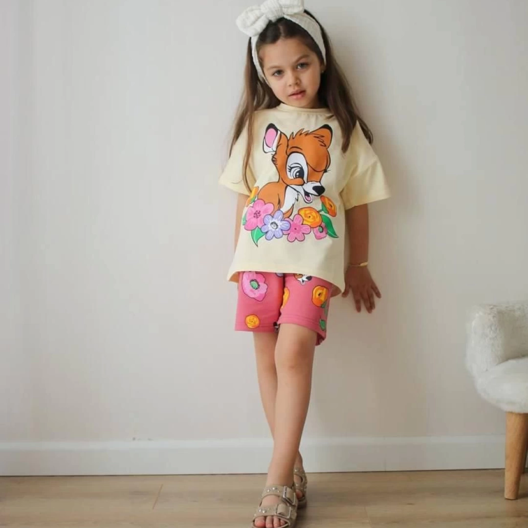 Tatlı Bambi Şort Takım