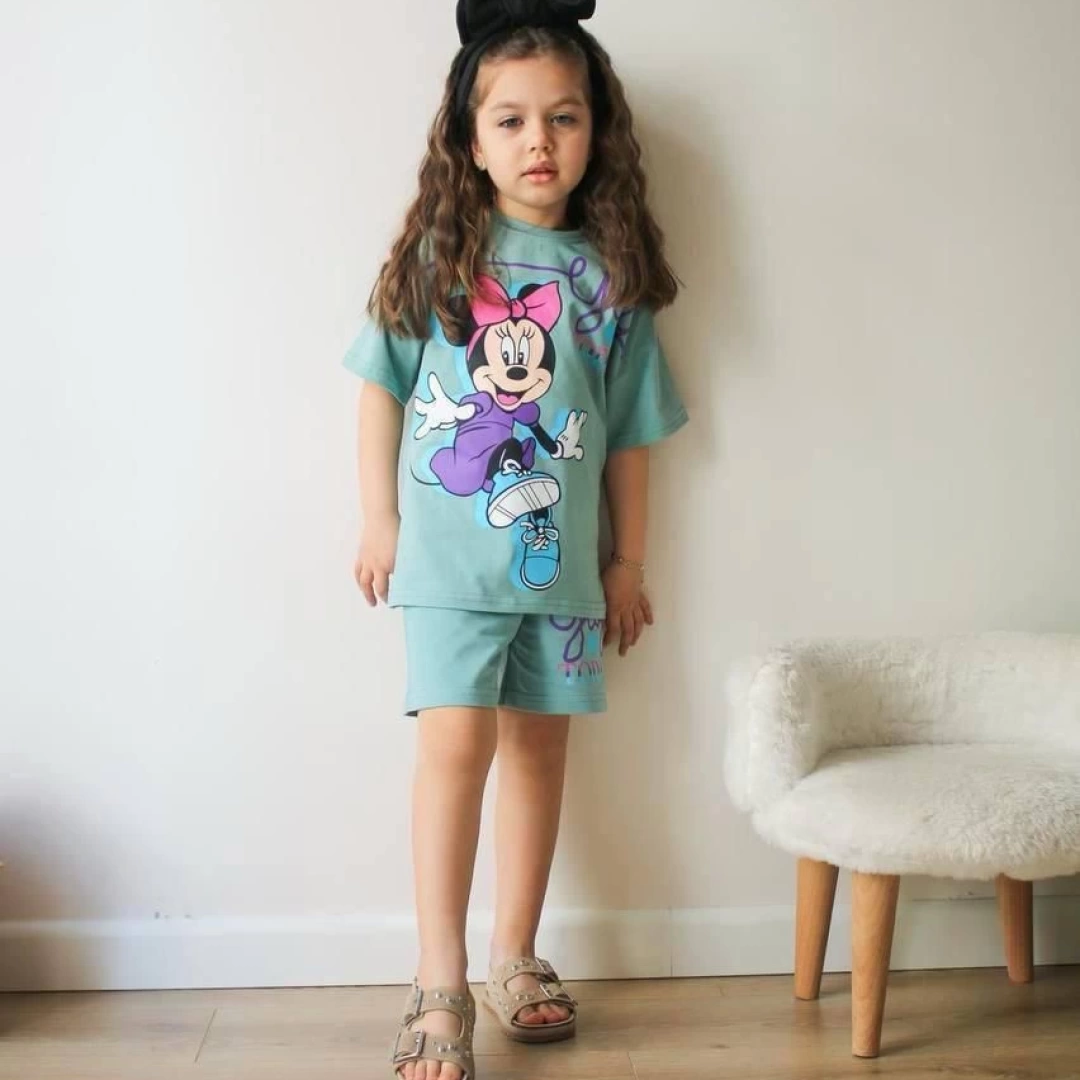 Yeşil Minnie Şort Takım